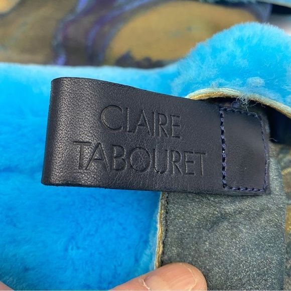 UGG X CLAIRE TABOURET FLUFF WEDGE BOOT WITH RARE BLUE LINING SZ 7 - Picture 13 of 15